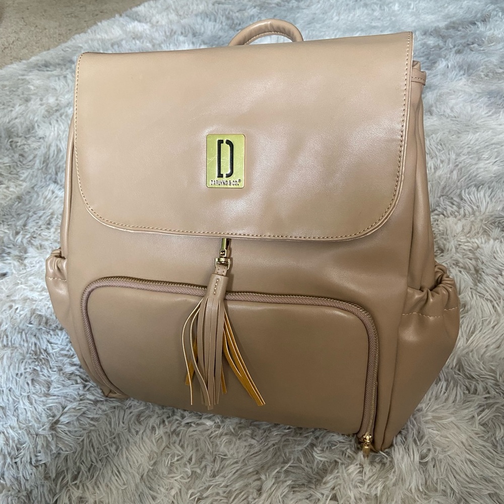 Leather diaper bag